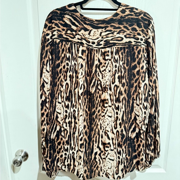 INC International Concepts Women's Leopard Print Top - Brown and Black - Picture 3 of 4